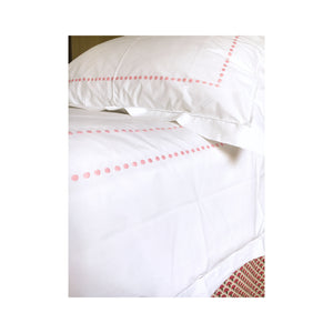 Dot Motif, Hand Embroidered Cotton Bed Linen Set