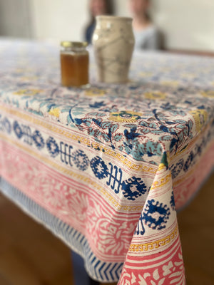 Block printed tablecloths Amber bazaar 180x300