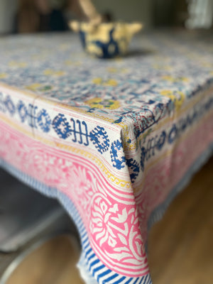 Block printed tablecloths Amber bazaar 180x300