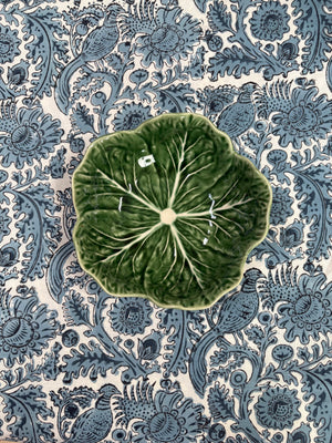 Block Printed Tablecloths porcelain blue birds 180x350cm