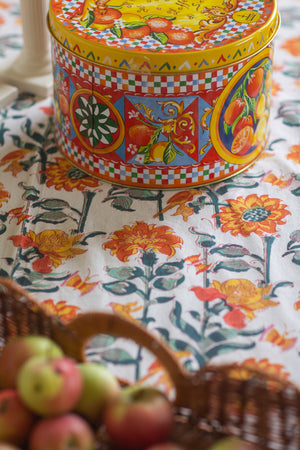 Block Printed Tablecloths October 180x350cm