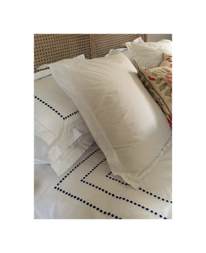 Dot Motif, Hand Embroidered Cotton Bed Linen Set