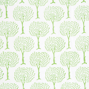 Green Tree Design Block Printed Cotton Tablecloth
