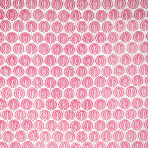 Hand Block Printed Tablecloth Pink /  Raspberry