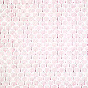 Pink Tree Design Block Printed Cotton Tablecloth