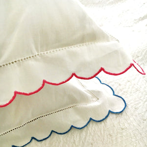 Embroidered Scalloped Edged Bed Linen